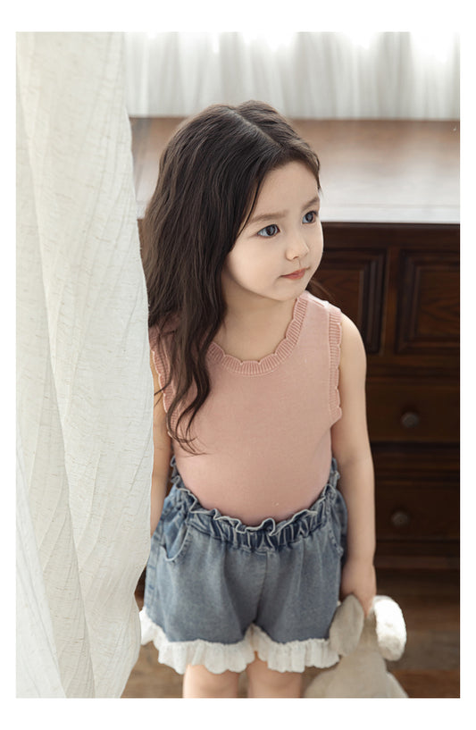Lyocell Rib Knitted Top, Dusty Rose